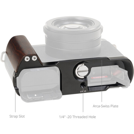 SmallRig 5942 - montażowa płytka L-kształtna z drewnianym uchwytem do Panasonic Lumix L10